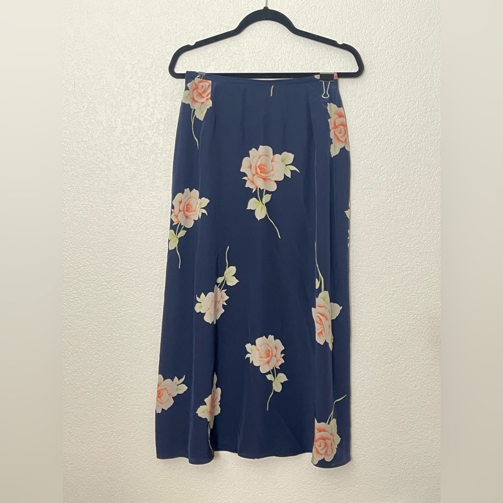 Vintage Liz Claiborne • Silk Midi Skirt
